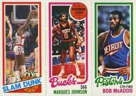1980 Topps Hayes/Johnson/McAdoo # Basketball Card