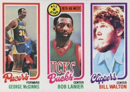 1980 Topps McGinnis/Lanier/Walton #105 Basketball Card