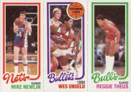 1980 Topps Newlin/Unseld/Theus # Basketball Card