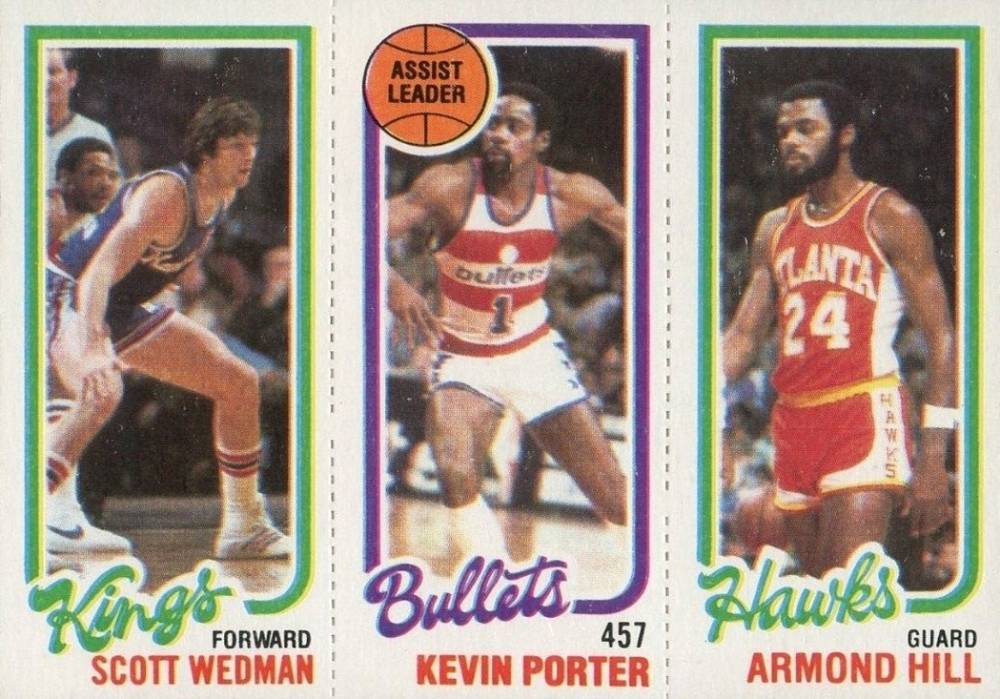 1980 Topps Wedman/Porter/Hill #168 Basketball Card
