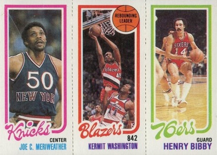 1980 Topps Meriweather/Washington/Bibby #108 Basketball Card