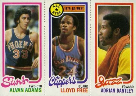 1980 Topps Adams/Free/Dantley #6 Basketball Card