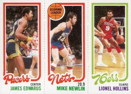 1980 Topps Edwards/Newlin/Hollins # Basketball Card
