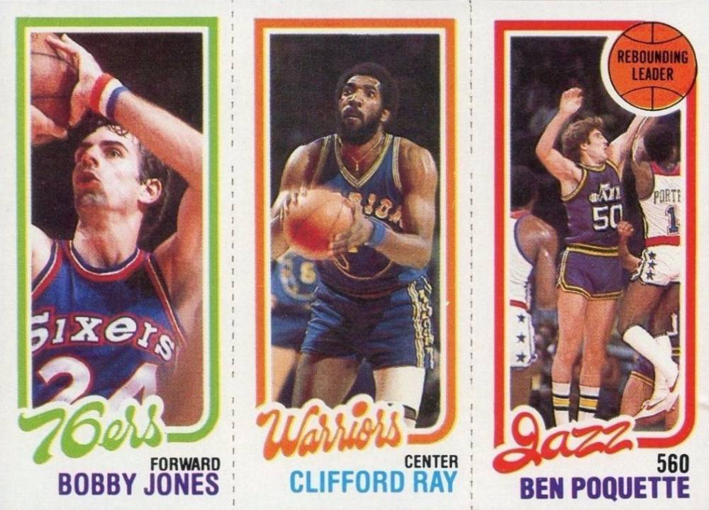 1980 Topps Jones/Ray/Poquette # Basketball Card