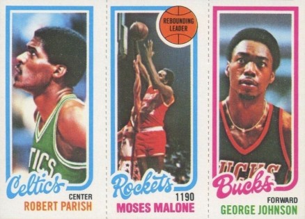 1980 Topps Parish/Malone/Johnson #125 Basketball Card