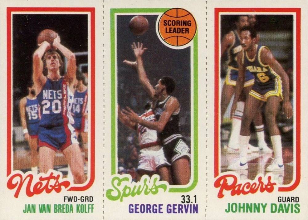 1980 Topps Van Breda Kolff/Gervin/Davis #162 Basketball Card