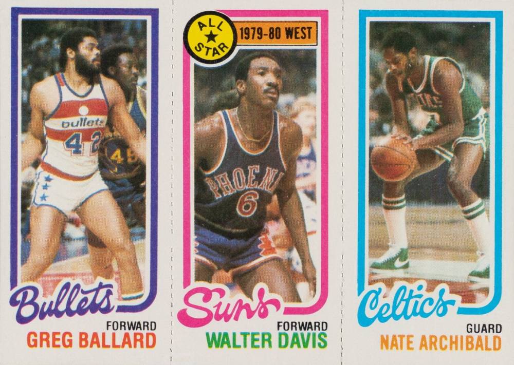 1980 Topps Ballard/Davis/Archibald #7 Basketball Card