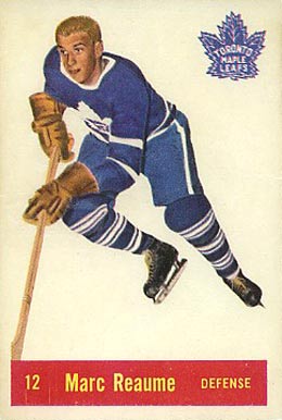 1957 Parkhurst Marc Reaume #12r Hockey Card