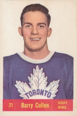 1957 Parkhurst Barry Cullen #21c Hockey Card