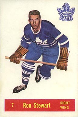 1957 Parkhurst Ron Stewart #7s Hockey Card