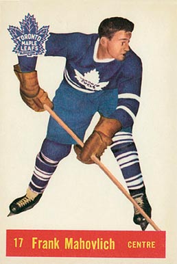 1957 Parkhurst Frank Mahovlich #17m Hockey Card