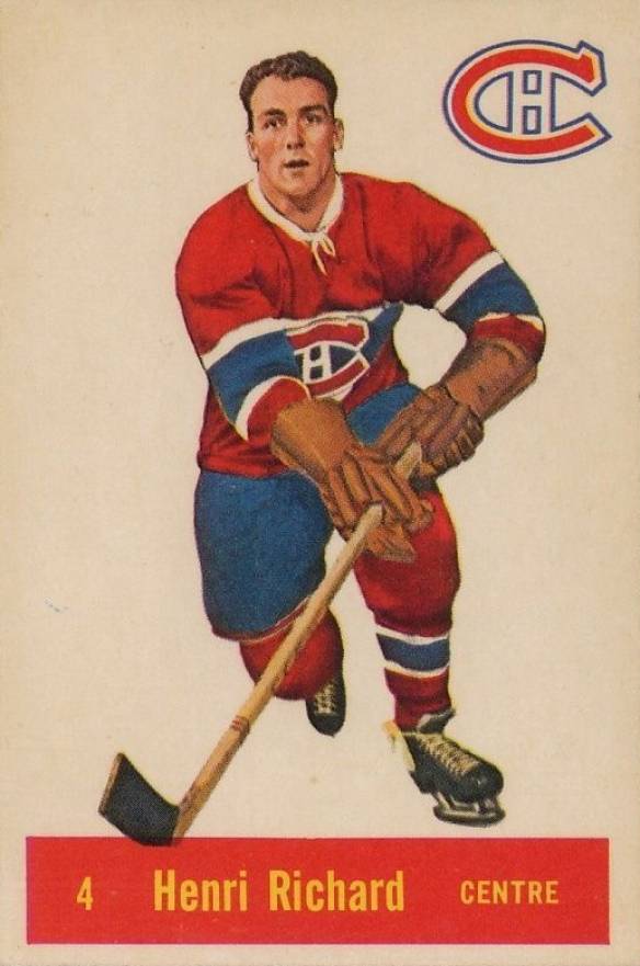 1957 Parkhurst Henri Richard #4r Hockey Card