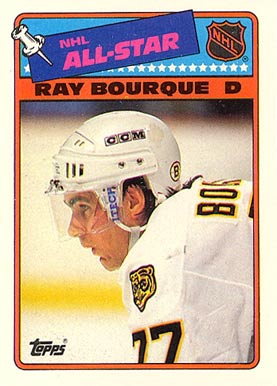 1988 Topps Stickers Ray Bourque #5 Hockey Card