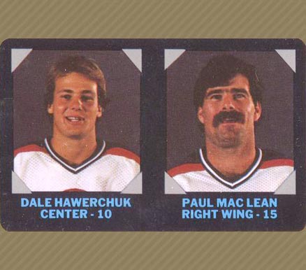 1985 7-Eleven Credit Cards Hawerchuk/MacLean #21 Hockey Card