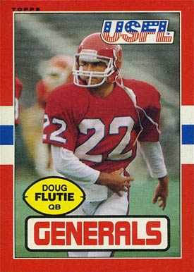 1985 Topps USFL Doug Flutie #80 Football Card