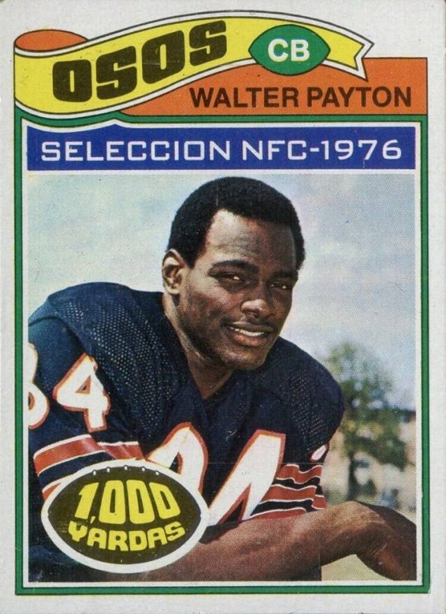 1977 Topps Mexican Walter Payton #360 Football Card