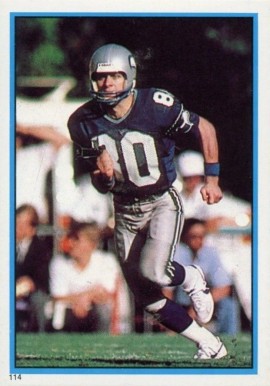 1985 Topps Stickers Steve Largent #114 Football Card