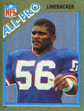1982 Topps Sticker Lawrence Taylor #144 Football Card