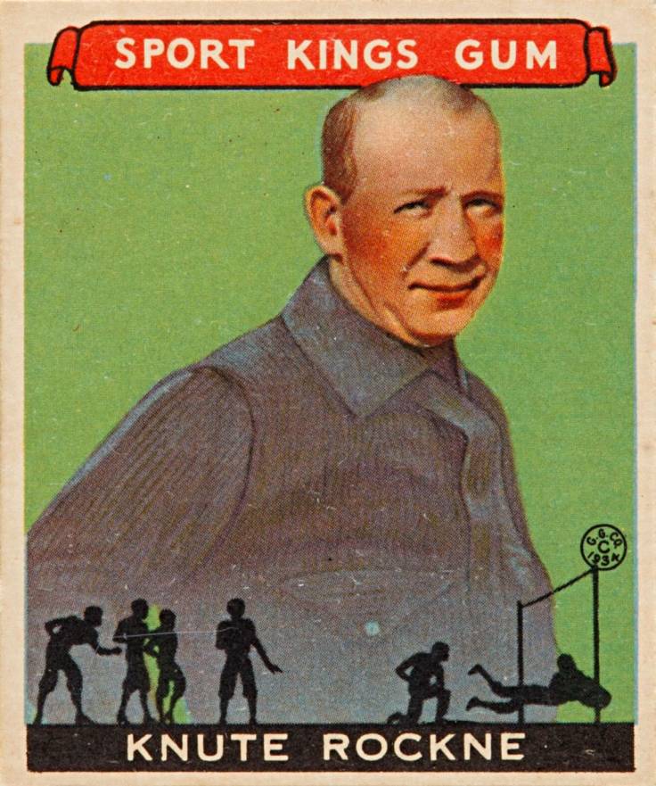 1933 Sport Kings Knute Rockne #35 Football Card