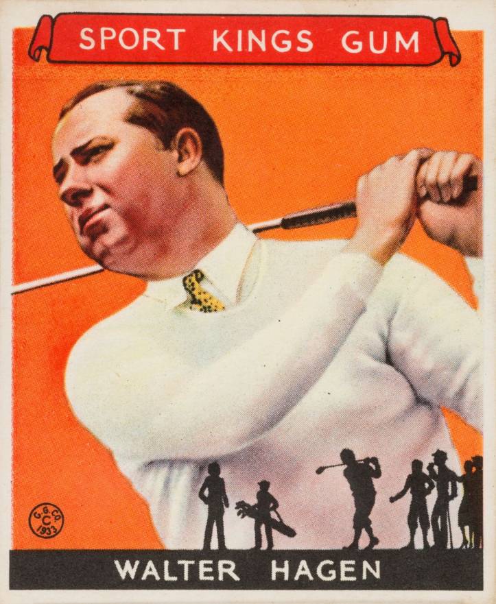 1933 Sport Kings Walter Hagen #8 Golf Card