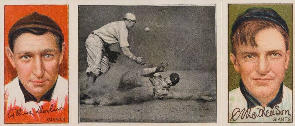 1912 Hassan Triple Folders Too Late for Devlin # Baseball Card