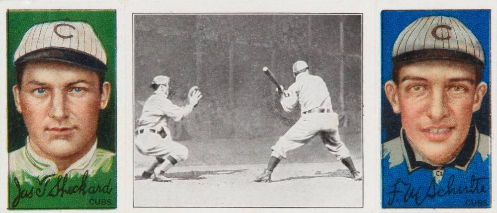 1912 Hassan Triple Folders Stone about to Swing # Baseball Card