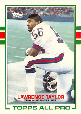 1989 Topps American/UK Lawrence Taylor #23 Football Card