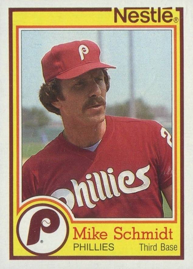 1984 Nestle Dream Team Hand Cut Mike Schmidt #14 Baseball Card