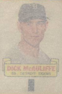 1966 Topps Rub-Offs Dick McAuliffe #62 Baseball Card