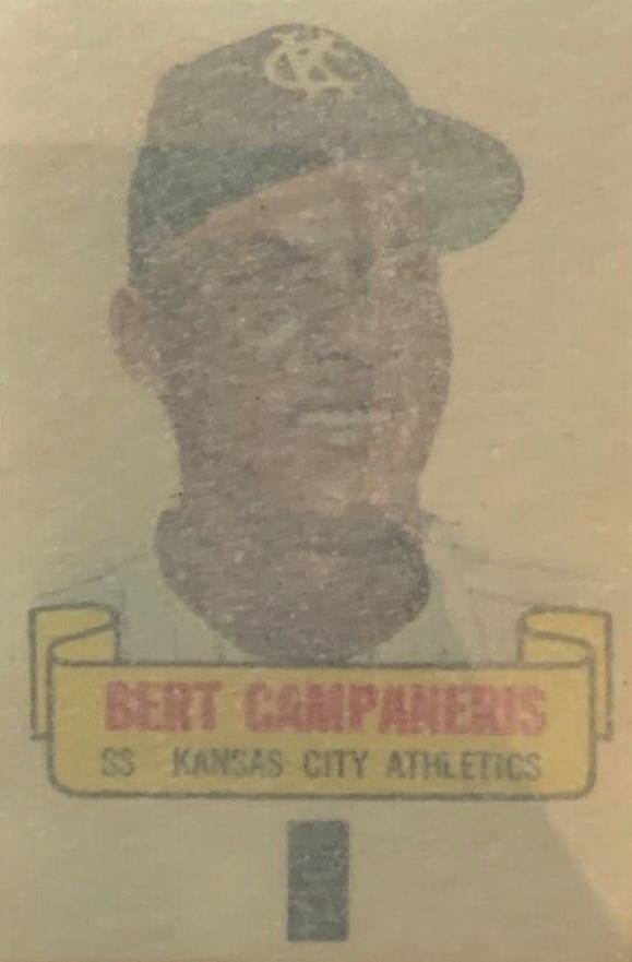 1966 Topps Rub-Offs Bert Campaneris #14 Baseball Card