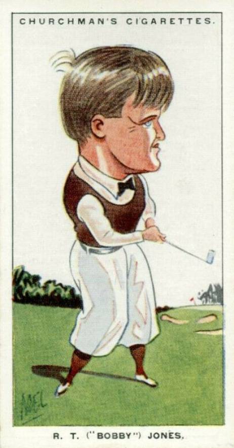 1928 W.A. & A.C. Churchman Men of the Moment-Small R.T. "Bobby" Jones #27 Other Sports Card