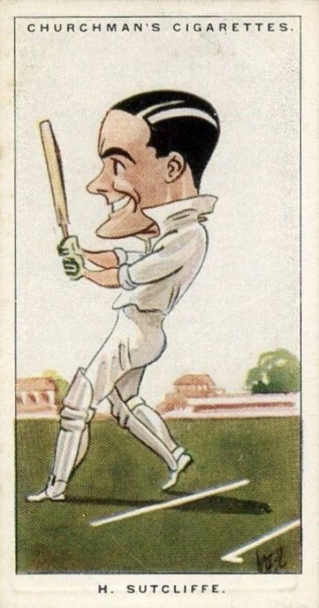 1928 W.A. & A.C. Churchman Men of the Moment-Small H. Sutcliffe #23 Other Sports Card