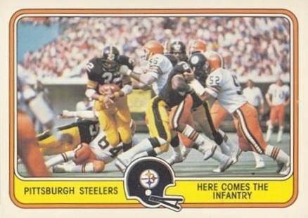 1981 Fleer Team Action Steelers-Here comes the infantry #43 Football Card