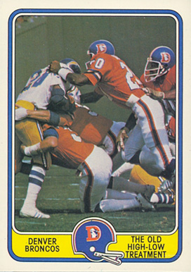 1981 Fleer Team Action Broncos-Old High-Low Treatment #16 Football Card
