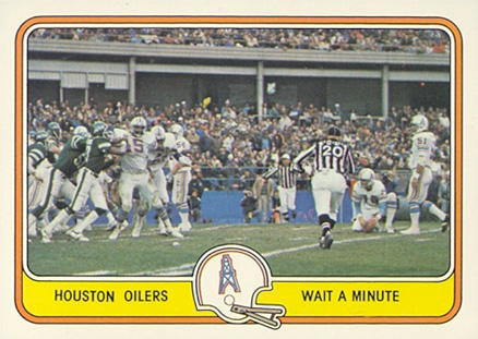 1981 Fleer Team Action Oilers-Wait a minute #21 Football Card