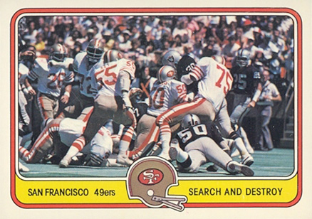 1981 Fleer Team Action 49ers-Search and destroy #50 Football Card