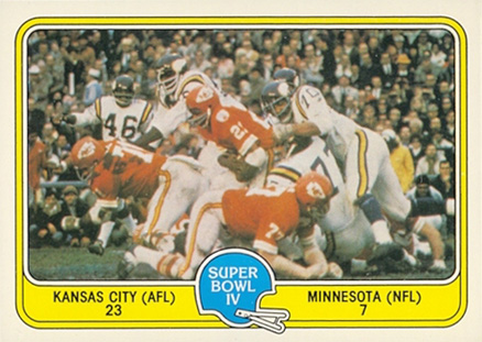 1981 Fleer Team Action Super Bowl IV #60 Football Card
