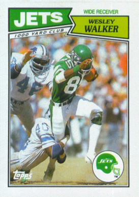 1987 Topps American/UK Wesley Walker #35 Football Card