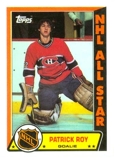 1989 Topps Stickers Patrick Roy #6 Hockey Card