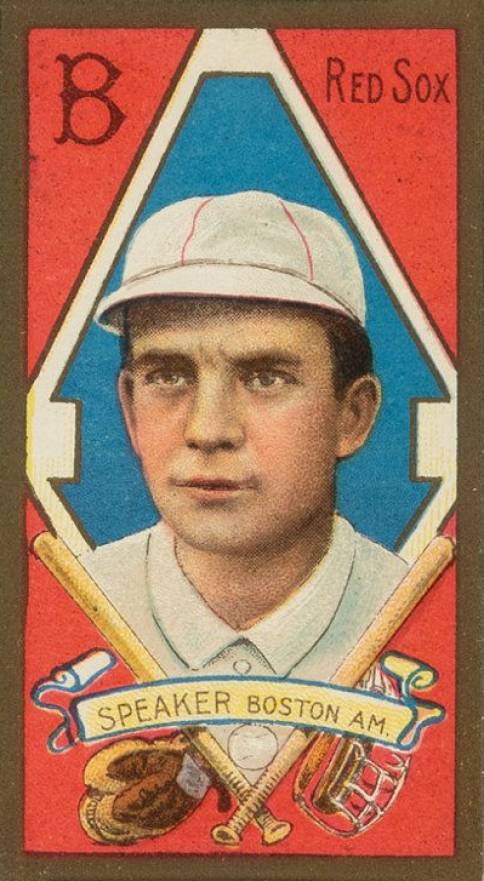 1911 Gold Borders Tris Speaker #189 Baseball Card