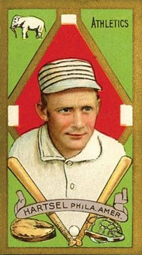 1911 Gold Borders Topsy Hartsel #90 Baseball Card
