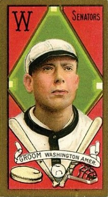 1911 Gold Borders Bob Groom #86 Baseball Card