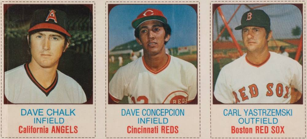 1975 Hostess Dave Chalk/Dave Concepcion/Carl Yastrzemski # Baseball Card
