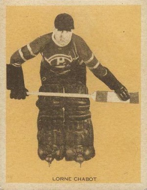 1933 Hamilton Gum Lorne Chabot #30 Hockey Card