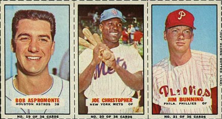 1965 Bazooka Panel Aspromonte/Christopher/Bunning #7 Baseball Card