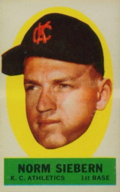 1963 Topps Peel-Offs Norm Siebern # Baseball Card