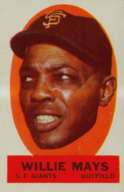 1963 Topps Peel-Offs Willie Mays # Baseball Card