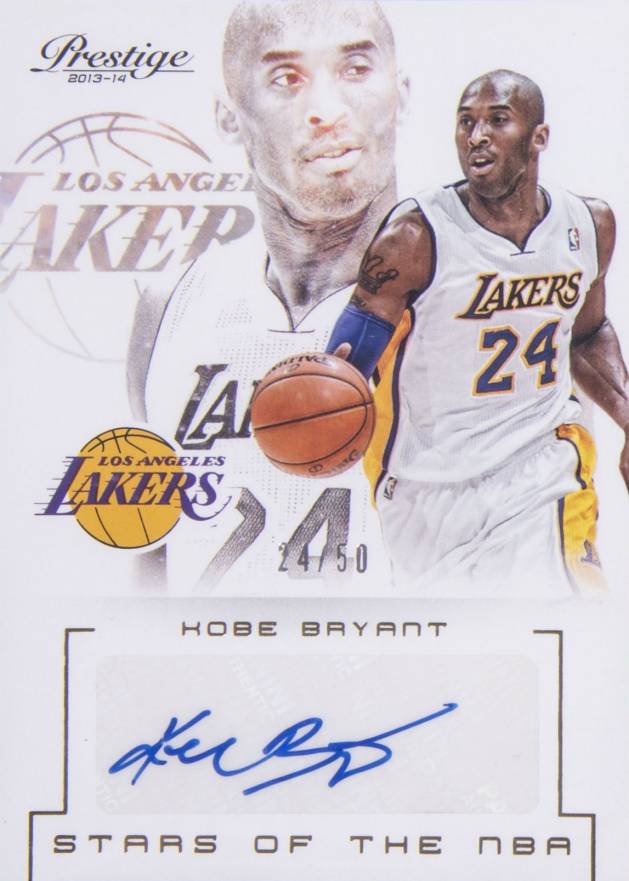 2013 Panini Prestige Stars of the NBA Signatures Kobe Bryant #23 Basketball Card