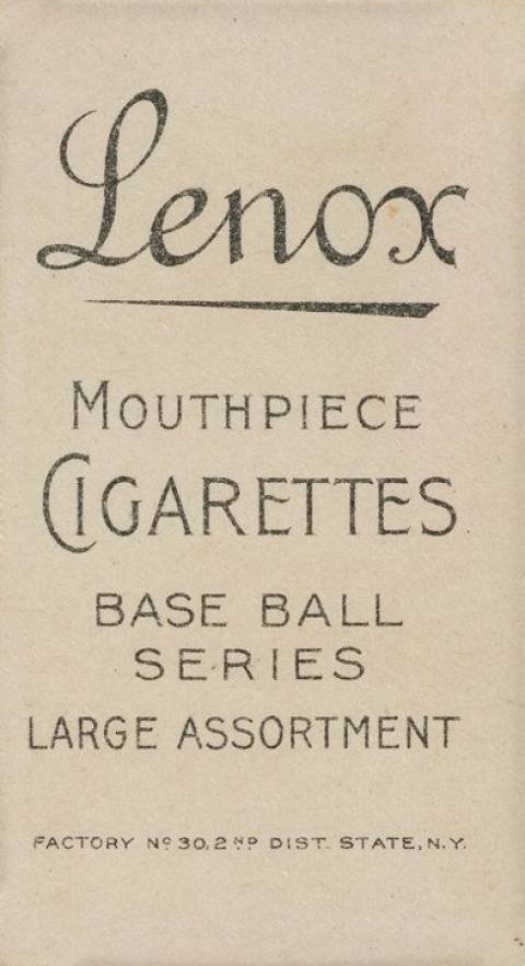 1909 White Borders Lenox-Black Oldring, Phila. Amer. #366 Baseball Card