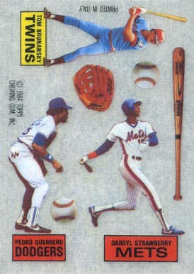1984 Topps Rub Downs Brunansky/Guerrero/Strawberry # Baseball Card